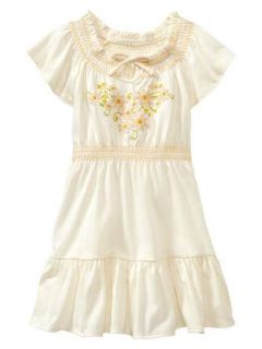 New Girls Baby Gap White Embroidered Daisy Dress Size 18 24 Months or 2T