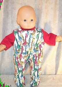 Doll Clothes Baby American Girl 16" inch Pajamas Fit Bitty Giraffe Rainbow New
