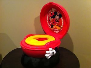 Disney Mickey Minnie Mouse Toddler Potty Trainer Toilet Chair and Step Stool