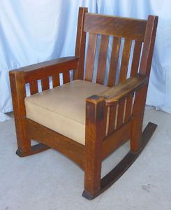 Antique Mission Oak Rocking Chair Harden Furniture Company