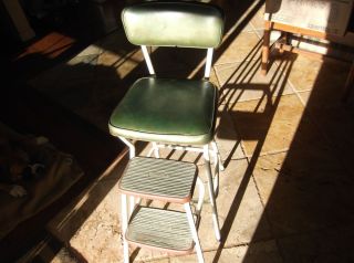 Vtg Cosco Padded Step Stool Chair