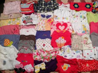 Lot of Baby Girl Clothes Carters Babies R US Nike First Impressions and More