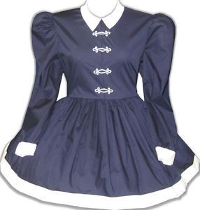 Custom Fit Navy White Sailorette Adult Baby Sissy Little Girl Dress Leanne