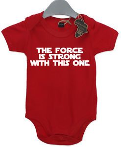 The Force Is Strong Star Wars Jedi Cute Baby Grow Boy Girl Babies Clothes Bib