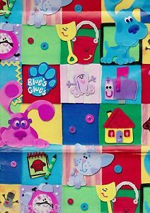 Off Roll Blue's Clues Gift Wrap Paper Birthday Party Supplies Tickety Tock Pup