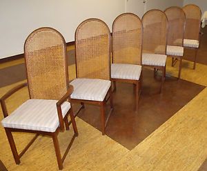 Mid Century Modern Milo Baughman for Directional Dining Chairs Set of Six 6
