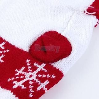 Pom Pom Decor Pet Dog Sweater Knit Clothes Apparel S