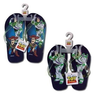Disney Toy Story Buzz Woody Kids Boys Thong Flip Flops Beach Sandals NWT 2 Pair