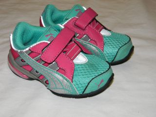 Puma Kids Toddler Girls Voltaic 3 V Shoes Size 4 Pink Teal