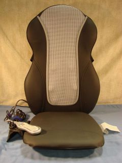 Homedics QRM 400H Quad Roller Massage Chair Cushion with Heat Shiatsu Rolling