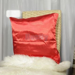 18 x 18 inch Elegant Luxs Red Satin Throw Pillow Case Cushion Cover Pillow Slip