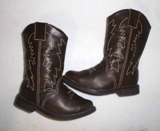 Gymboree Toddler Boys Brown Cowboy Boots Shoes Size 6 Adorable