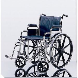 Medline Excel 2000 Folding Wheelchair 20" Wheel Chair