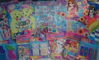 Lisa Frank Stickers Notepad Folder Activity Coloring Book Party Supplies Lot