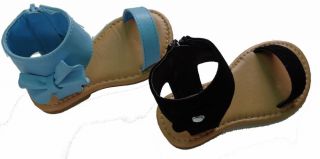 Baby Toddler Girls Black or Blue Gladiator Dress Casual Tube Sandal Size 4 to 8