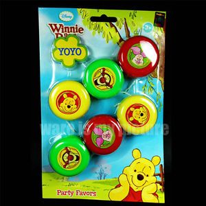Winnie Pooh Tigger Piglet Disney Birthday Party Toy Supply 6X Yo Yo WP053