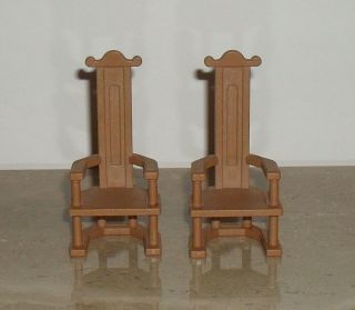 Playmobil 3666 Medieval Castle Knights Throne Chairs Set of Two