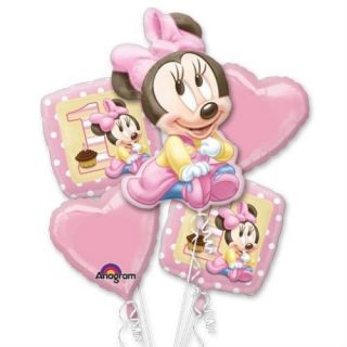 Minnie Mouse 1st Birthday Party Balloons Bouquet Supplies Decorations Baby