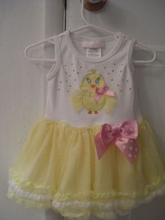 Bonnie Baby Girls 6 9 Month Chick Tutu Easter Dress Yellow