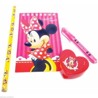 24 Piece Disney Minnie Mouse Classic Red Stationary Favours Loot Gifts Set