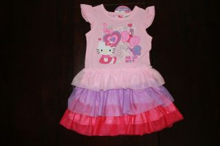 New Hello Kitty Easter Girls Toddler Flower Tutu Dress Set Outfit Clothes 24M 2T