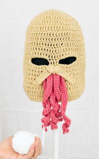 Ood Ski Mask Hat The Doctor Sci Fi Alien Knit Crochet Beanie Baby Adult