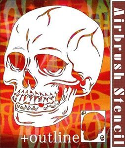 Skull Airbrush Stencil Template Pattern Wall Tattoo Craft Paint Party 010107Y 9