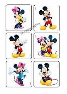 12 Disney Mickey Minnie Mouse Temporary Tattoos Kid Party Goody Bag Favor Supply