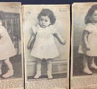 Baby Dionne Quintuplets 1936 Newspaper Paper Dolls Dresses Vtg Cut Outs Uncut