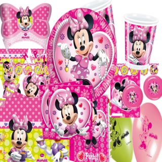 New Disney Minnie Mouse Bowtique Girls Party Supplies Tableware Decorations
