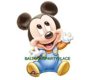 Disney Mickey Mouse Baby Shower Birthday Party Supplies Mylar Balloon Decoration