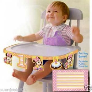 Disney Minnie Mouse 1st Birthday High Chair Kit Party Supplies New