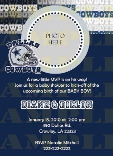 Dallas Cowboys Baby Shower or Birthday Digital Invitation U Print