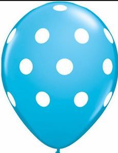 10 Balloons Light Blue Polka Dot Latex Birthday Party Shower Party Supplies New