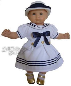 Deal Sailor Dress Hat Panties for Bitty Baby Twins Doll Clothes