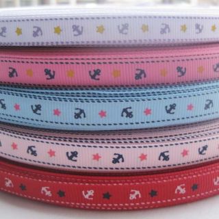 5Y 3 8" Mix Printing Grosgrain Ribbon Bow Kid's Crafts Party Appliques JOR004
