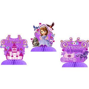 Sofia The First Disney Princess 3 Mini Centerpieces Birthday Party Supplies