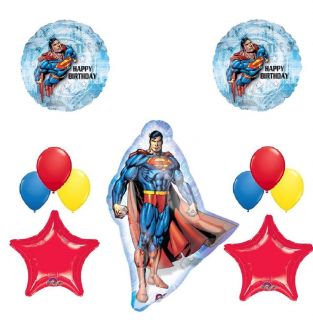 11pc Superman Balloons Set Birthday Party Supplies Decorations Movie Super Hero