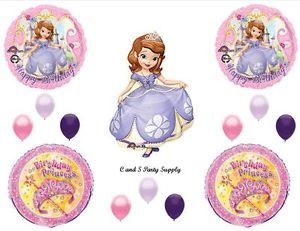 Princess Sofia The First Happy Birthday Party Balloons Decorations Supplies New