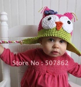 Baby Beanie Infant Pink Green Parrot Owl Baby Crochet Kids Beanies Hat Crochet