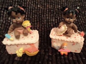 7 African American Baby Girl Trinket Box Party Favor Baby's 1st Birthday Shower