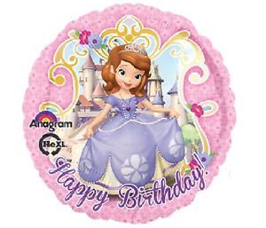Sofia The First Balloons Party Supplies Happy Birthday Mylar Princess Girls New