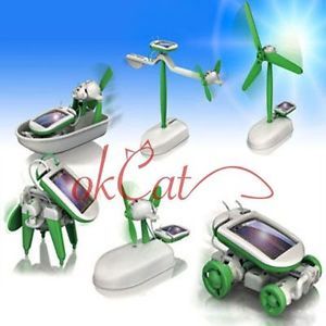 6 in 1 Solar DIY Educational Kit Toy Boat Fan Car Robot