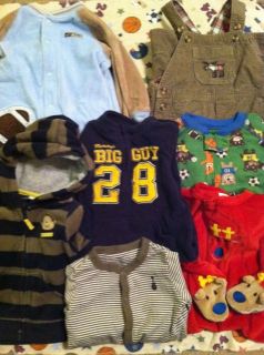 Carters Baby Boy 12 Months Clothing Lot Sleepers Jackets Overalls