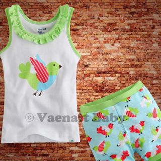 Vaenait Baby Kids Girl Clothes Top Shorts Outfit Sets"One Point Green" 4 5Y