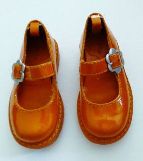 Baby Gap Girl's Shoes Orange Patent Leather Sz 6 Mary Janes Halloween