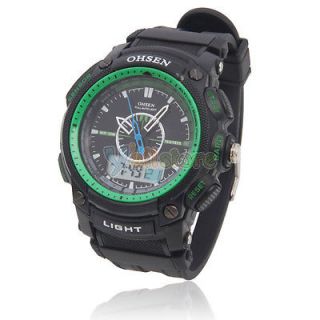 OHSEN Men Women Digital LCD Alarm Date Military Sport Diving Quartz Wrist Watch