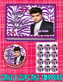 Zayn Malik One Direction Birthday Cake Topper Edible Picture for Cup Cupcakes