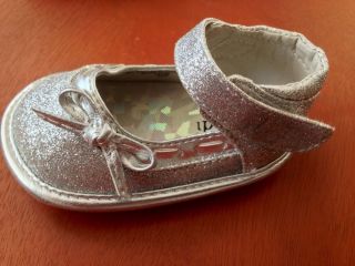 Aadi Baby Girl Shoes Sparkle Silver Infant Size 2 BNIB