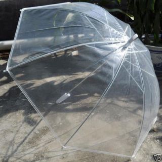 Hot Transparent Clear Automatic Rain Umbrella Parasol for Wedding Party Favor